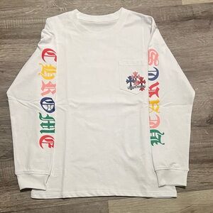 Chrome Hearts White Long Sleeve with Multicolor Graphics